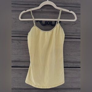 5 for $25 Yellow Tank Top Spaghetti Strap Adjustable Strap Cotton Spandex Medium